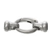 Imagen de Cierres de Gancho Zamak de Óvalo , Tono de Plata y (ajusta a cuerda de 6mm ) 3.7cm x 1.5cm, 5 Juegos