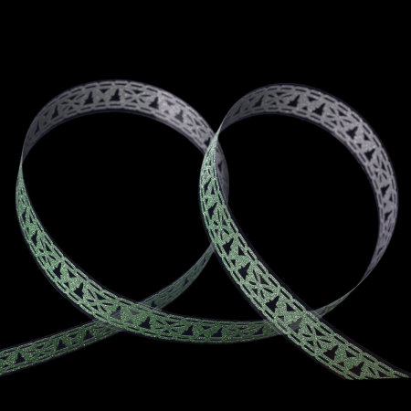 PP Easter Adhesive Tape Decoration Sticker Green Hollow Carved 15mm( 5/8") Width, 5 Rolls(Approx 1 M/Roll)
