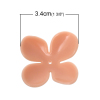 Picture of Acrylic Beads Caps Flower Pastel Orange 3.4cm x 3.4cm, 2 PCs