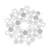 Picture of 304 Stainless Steel Filigree Stamping Embellishments Findings, Irregular Silver Tone, Hollow Circle Carved 4.1cm(1 5/8") x 4.1cm(1 5/8"), 1 Piece