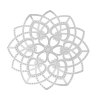 Picture of 304 Stainless Steel Filigree Stamping Embellishments Findings, Flower Silver Tone, Heart Hollow Carved 6.2cm(2 4/8") x 6.2cm(2 4/8"), 10 PCs