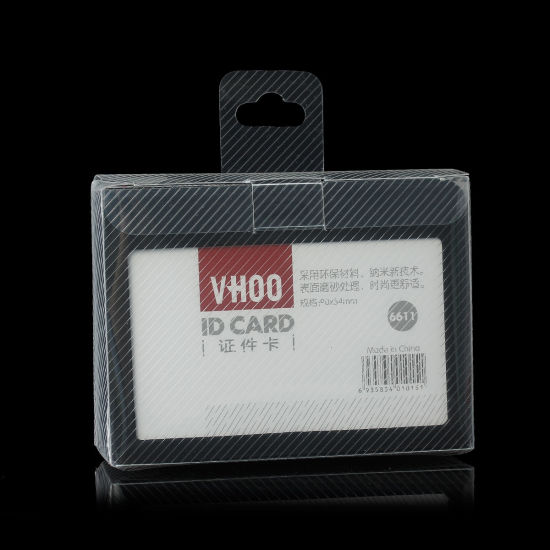ポリウレタン カードホルダー 黒 10.2cm x 7.4cm、 10 個 の画像