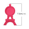 Picture of Resin Embellishments Eiffel Tower At Random Cabochon Settings (Fits 26mm Dia) 7.2cm(2 7/8") x 4.2cm(1 5/8"), 10 PCs