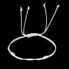 Picture of Polyamide Waved String Braided Friendship Bracelets Adjustable White 31.2cm(12 2/8") long, 5 PCs