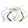 Picture of Nylon Waved String Braided Friendship Bracelets Mixed 14.3cm(5 5/8") long, 10 PCs