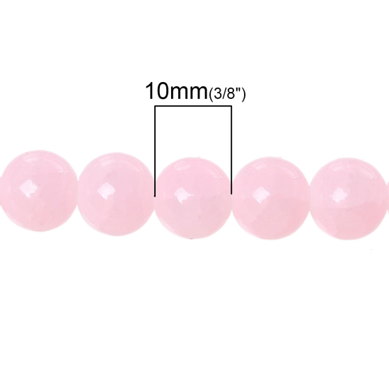 Picture of Crystal Glass Loose Beads Round Pink Crackle About 10mm Dia, Hole: Approx 1.4mm, 80cm long, 1 Strand (Approx 84 PCs/Strand)