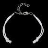 Picture of Nylon Waved String Braided Friendship Bracelets White 14.3cm(5 5/8") long, 10 PCs
