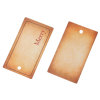 Picture of Paper Label Tags Rectangle Smoke Yellow Message "Merry" Pattern 4.5cm x2.5cm(1 6/8" x1"), 100 PCs