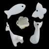 Picture of Natural Shell Charm Pendants Flower Animal Mixed 25mm x11mm(1" x 3/8") - 13mm x12mm( 4/8" x 4/8"), 68 PCs