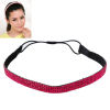 Picture of Velvet Headband Hair Band Black Red Rhinestone 57cm Long, 2 PCs