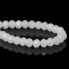 Picture of Crystal Glass Loose Beads Round White Faceted About 4mm x 3mm, Hole: Approx 0.5mm, 45cm long, 2 Strands (Approx 145 PCs/Strand)