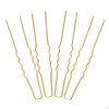 Picture of Iron Based Alloy Hairpin Bobby Pins U Shaped Golden 65mm x 10mm, 100 PCs