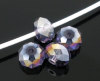 Picture of Crystal Glass Loose Beads Round Violet AB Rainbow Color Aurora Borealis Faceted About 6mm Dia, Hole: Approx 1.2mm, 200 PCs