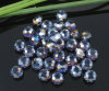 Picture of Crystal Glass Loose Beads Round Violet AB Rainbow Color Aurora Borealis Faceted About 6mm Dia, Hole: Approx 1.2mm, 200 PCs