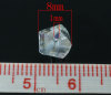 Image de Perles Cristales en Verre Irrégulier Transparent Couleur AB Transparent, 8mm x 7mm, Taille de Trou: 1mm, 50 Pcs