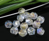 Picture of Crystal Glass Loose Beads Irregular Transparent AB Rainbow Color Aurora Borealis About 8mm x 7mm, Hole: Approx 1mm, 50 PCs