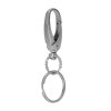 Picture of Iron Based Alloy Keychain & Keyring Round Swivel Clasp Silver Tone 7.5cm Dia, 5 PCs