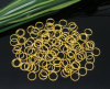 Picture of 0.7mm Iron Based Alloy Double Split Jump Rings Findings Round Gold Plated 8mm Dia, 400 PCs