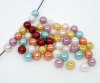 Picture of Acrylic Imitation Pearl Bubblegum Beads Round At Random Mixed About 10mm Dia, Hole: Approx 1.6mm, 200 PCs