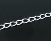 Picture of Alloy Link Curb Chain Findings Silver Plated 5x3.3mm(2/8"x1/8"), 10 M