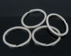 Picture of Iron Based Alloy Keychain & Keyring Oval Silver Tone 36mm x 28mm, 10 PCs