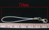 Изображение Шнур на Шею для Мобильного Телефона с Замком - лобстер 0.7mm Белый ,Проданные100 шт