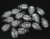 Imagen de Colgantes Aleación del Metal Del Zinc de Mariquita,Punto Plata Antigua Rhinestone 12.0mm x 7.0mm, 100 Unidades 