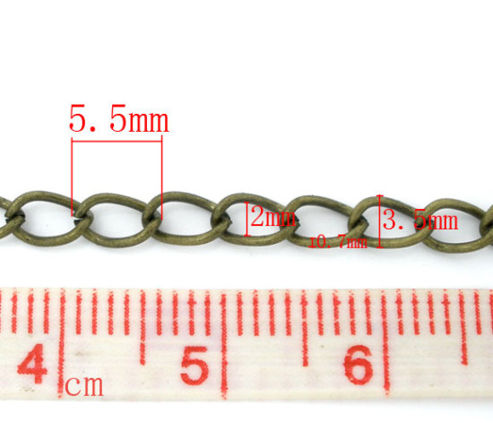 Bild von Eisen Panzerkette Kette Antik Bronze 5.5x3.5mm,10 Meter