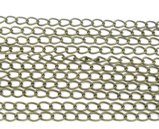 Bild von Eisen Panzerkette Kette Antik Bronze 5.5x3.5mm,10 Meter