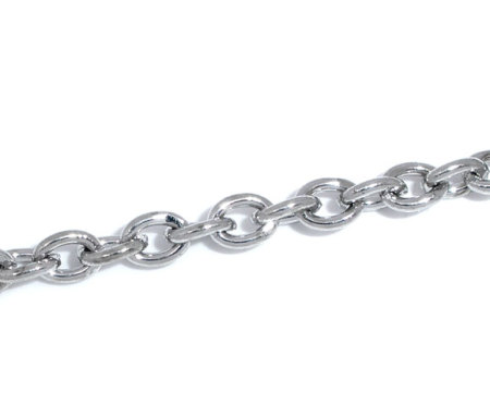 Picture of 10 M (Approx 32.81 Foot) Iron Based Alloy Link Cable Chain Findings Silver Tone 3.5x2.5mm
