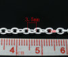 Bild von Eisen(Legierung) Gliederkette Kette Versilbert 3.5x2.5mm, 10 Meter