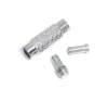 Picture of 30 Sets Brass End Caps For Necklace Bracelet Jewelry Making Cylinder Silver Tone Spiral (Fits 2.5mm Cord)