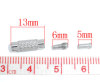 Picture of 30 Sets Brass End Caps For Necklace Bracelet Jewelry Making Cylinder Silver Tone Spiral (Fits 2.5mm Cord)