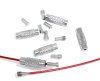 Picture of 30 Sets Brass End Caps For Necklace Bracelet Jewelry Making Cylinder Silver Tone Spiral (Fits 2.5mm Cord)