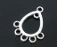 Imagen de Zamak Conectores Gota Plata Antigua Hueco 16mm x 12mm, 20 Unidades