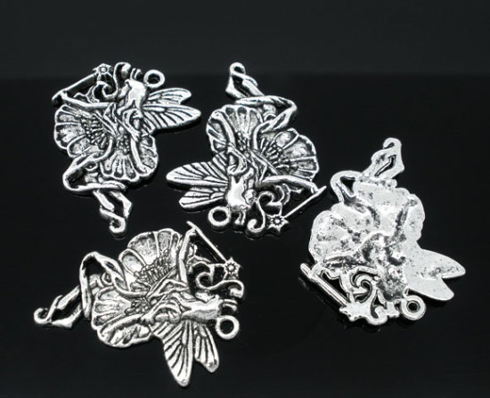 Image de 10 Pendentifs Charms Fée 36x28mm