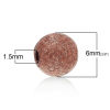Picture of Acrylic Sparkledust Bubblegum Beads Round Rose Gold About 6mm Dia, Hole: Approx 1.5mm, 1000 PCs