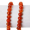 Picture of (Grade B) Red Agate (Natural) Loose Beads Round Brown-Red About 8.0mm( 3/8") Dia, Hole: Approx 1.0mm, 40.0cm(15 6/8") long, 1 Strand (Approx 49 PCs/Strand)