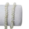 Picture of Glass Loose Beads Round White & Champagne Faceted About 6mm Dia, Hole: Approx 1.3mm, 45.8cm long, 1 Strand (Approx 99 PCs/Strand)