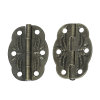 Picture of Iron Based Alloy Door Cabinet Drawer Wooden Box Butt Hinges Rectangle Antique Bronze Rotatable 3cm x1.2cm(1 1/8" x 4/8"), 20 PCs