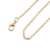 Picture of Jewelry Necklace Oval Gold Plated Cable Chain 45.7cm(18") long, Chain Size: 3x2mm(1/8"x1/8"), 1 Plate(Approx 12 PCs)