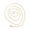 Image de Colliers de Chaînes en Alliage de zinc+Alliage de fer Forme Ovale Doré avec perles forme croix 76.2cm long, Taille de chaînon: 3x2mm, 1 Plaque