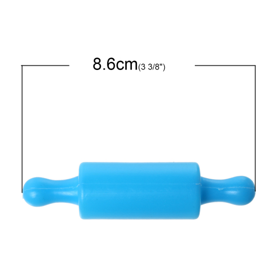 Picture of Plastic Clay Plasticine Mould Cylinder Rolling-pin At Random Mixed 86mm(3 3/8") x22mm( 7/8"), 25 PCs