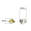 Bild von Strass Kegel Transparent Facettiert 4mm x 3mm, 1000Stück