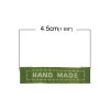 Picture of Cotton Woven Printed Labels DIY Scrapbooking Craft Rectangle Light green Message Pattern " Hand Made " 45mm(1 6/8") x 10mm( 3/8"), 200 PCs