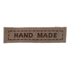 Immagine di Cotone Etichette Stampate DIY Scrapbooking Craft Rettangolo Cachi Lettere Lettere" Hand Made " 45mm x 10mm, 200 Pz