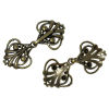 Picture of Brass Hook Clasps Heart Antique Bronze 45.0mm(1 6/8") x 21.0mm( 7/8"), 5 Sets                                                                                                                                                                                 