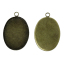 Immagine di Ottone Charm Ciondoli Ovale Tono del Bronzo Basi per Cabochon (Adatto 25mm x 18mm) 29mm x 19mm, 20 Pz