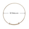 Picture of Brass Expandable Bangle Bracelet, Double Bar, Round Rose Gold Adjustable From 27cm(10 5/8") - 21cm(8 2/8") long, 5 PCs                                                                                                                                        