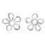 Immagine di Ottone Coppette Copriperla Fiore Argento Placcato Filigrana ( Adatto Perline: 6mm Dia.) 9mm x 9mm, 200 Pz